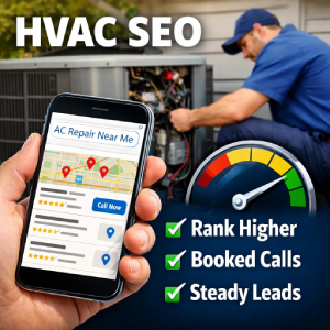 HVAC technician working on system